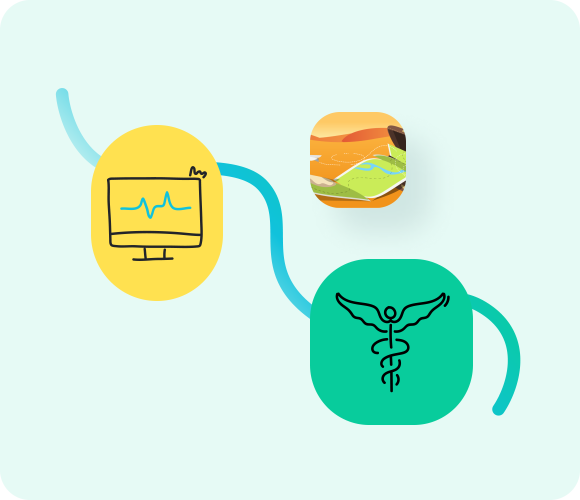 Health data illustrations and pictograms