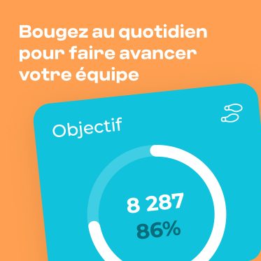 Illustration de l'objectif du nombre de pas dans l'application Kiplin